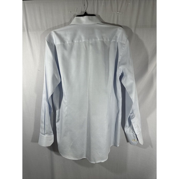 NEW Eton [ 16 41 ] Slim Fit Printed‎ Dress Shirt in Light Blue - Picture 10 of 12